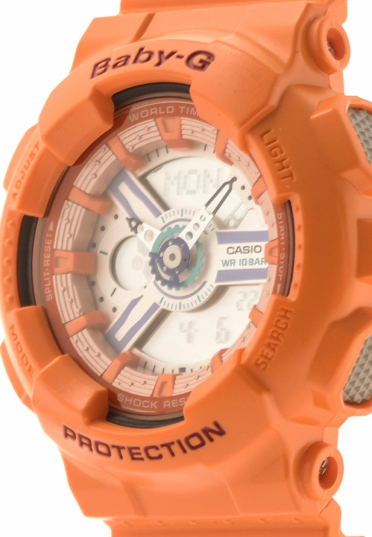 Casio Baby-g BA-110SN-4A Digital Analog Rubber Strap Watch For Women