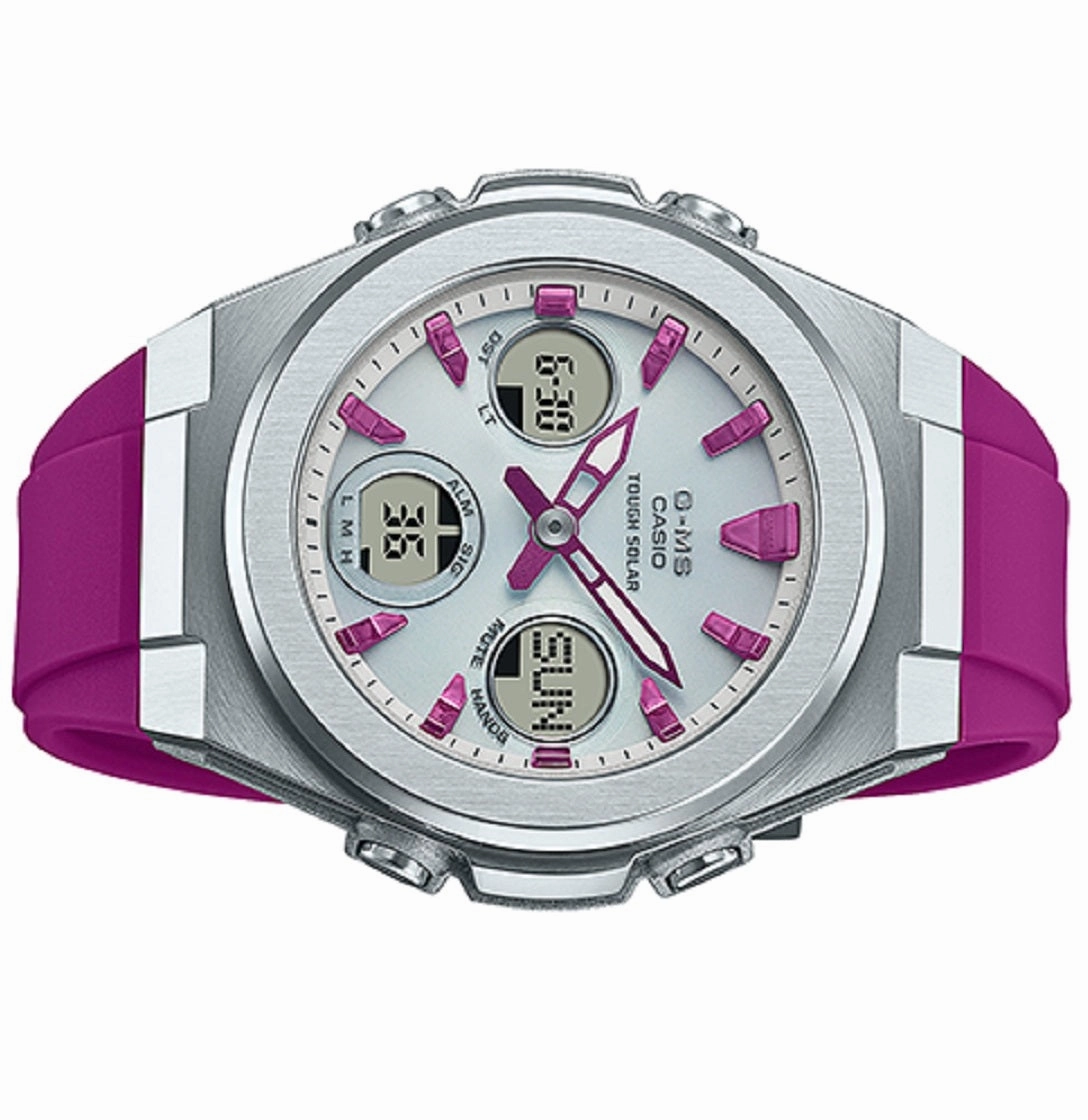 Casio Baby-g MSG-S600-4A Solar Digital Analog Rubber Strap Watch For Women