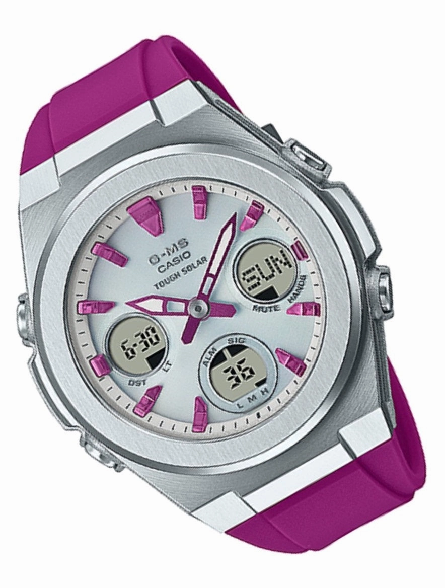 Casio Baby-g MSG-S600-4A Solar Digital Analog Rubber Strap Watch For Women