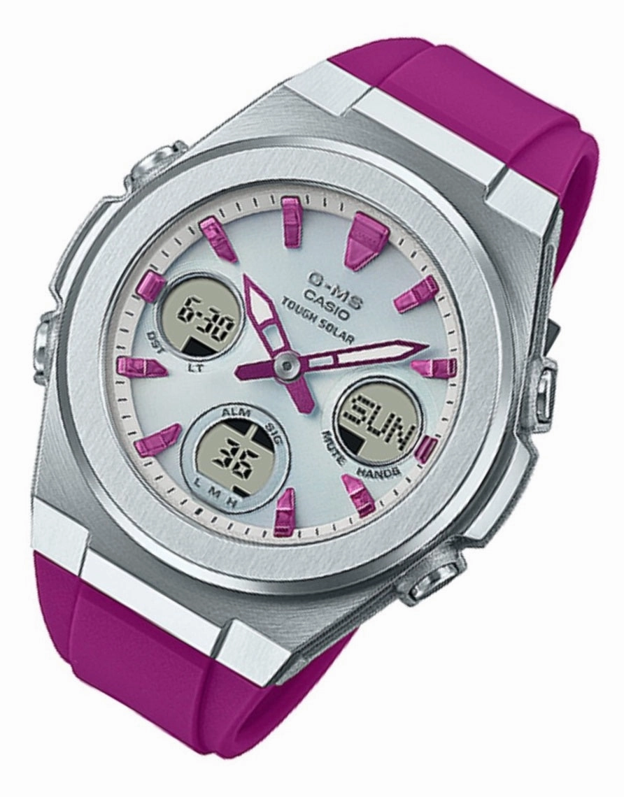 Casio Baby-g MSG-S600-4A Solar Digital Analog Rubber Strap Watch For Women
