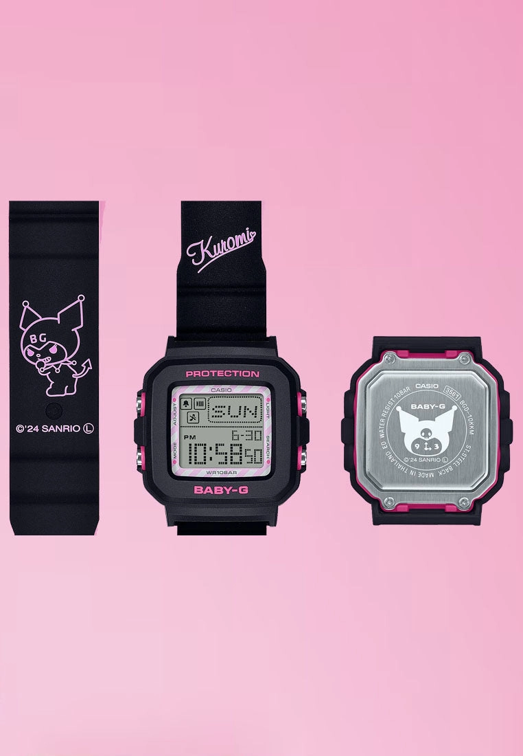 Casio Baby-g PLUS BGD-10KKM-1DR Kuromi Digital Rubber Band Watch For Women