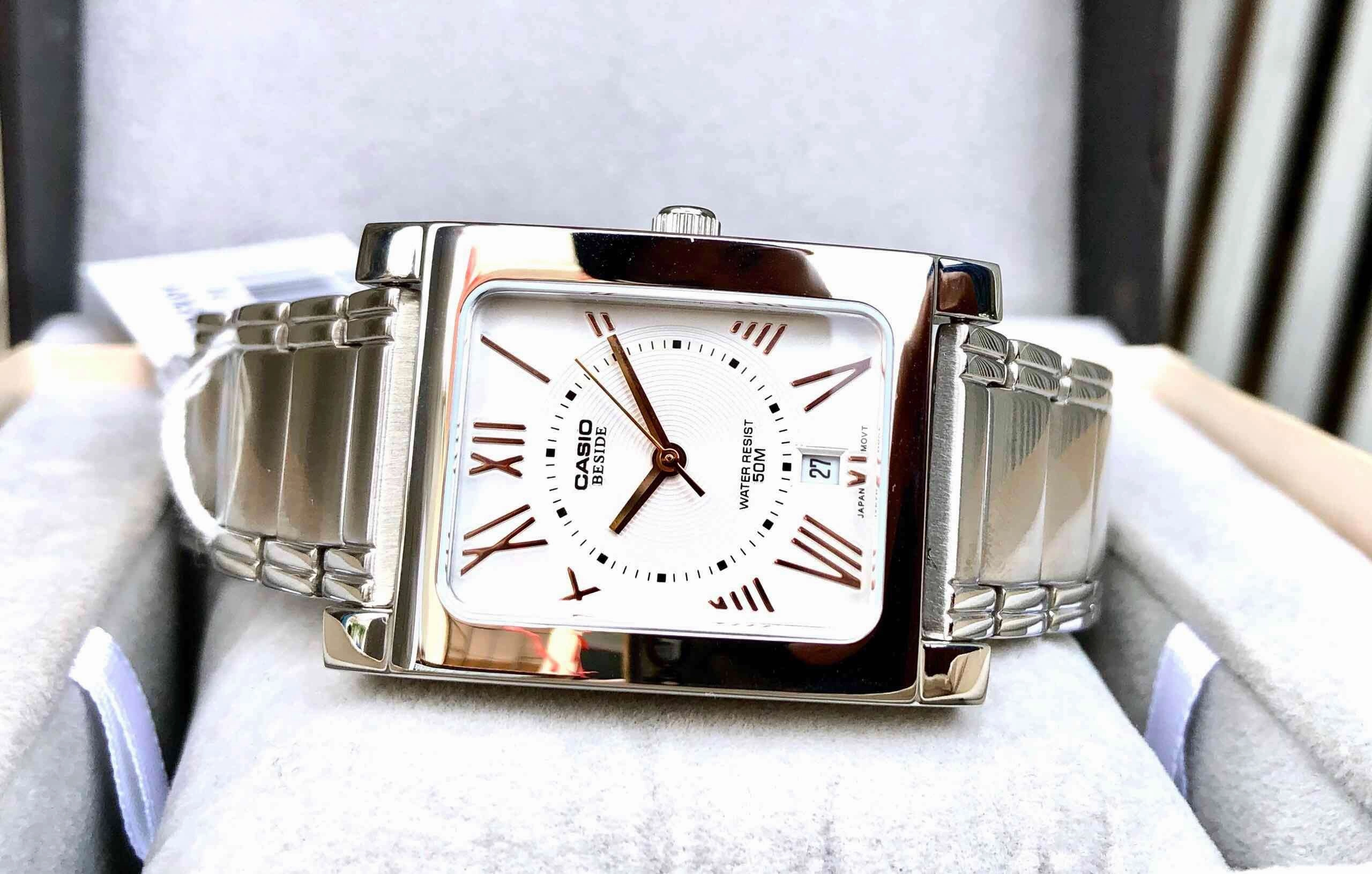 Casio BEM-100D-7A3VDF Silver Stainless Watch for Men and Women