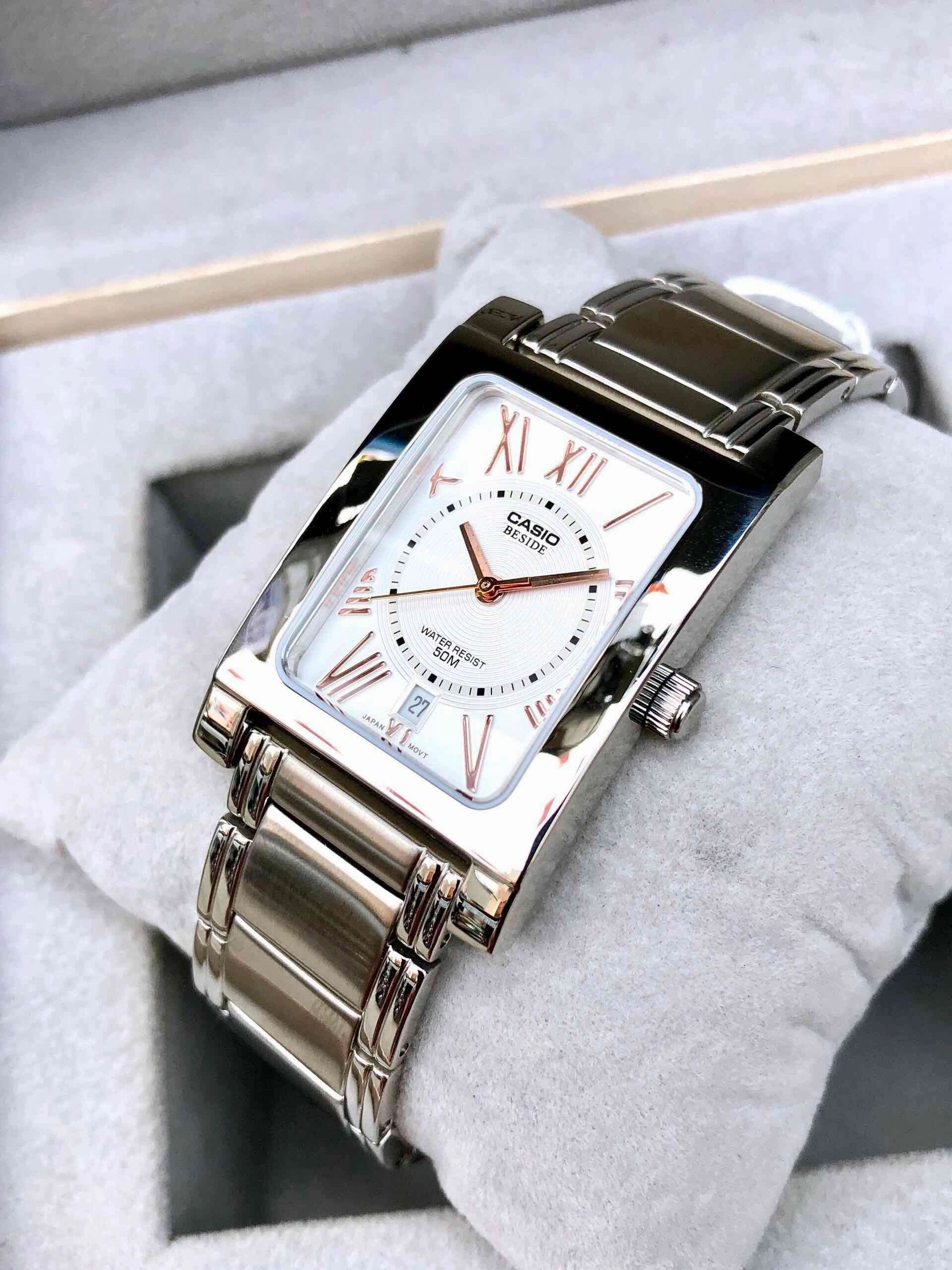 Casio BEM-100D-7A3VDF Silver Stainless Watch for Men and Women