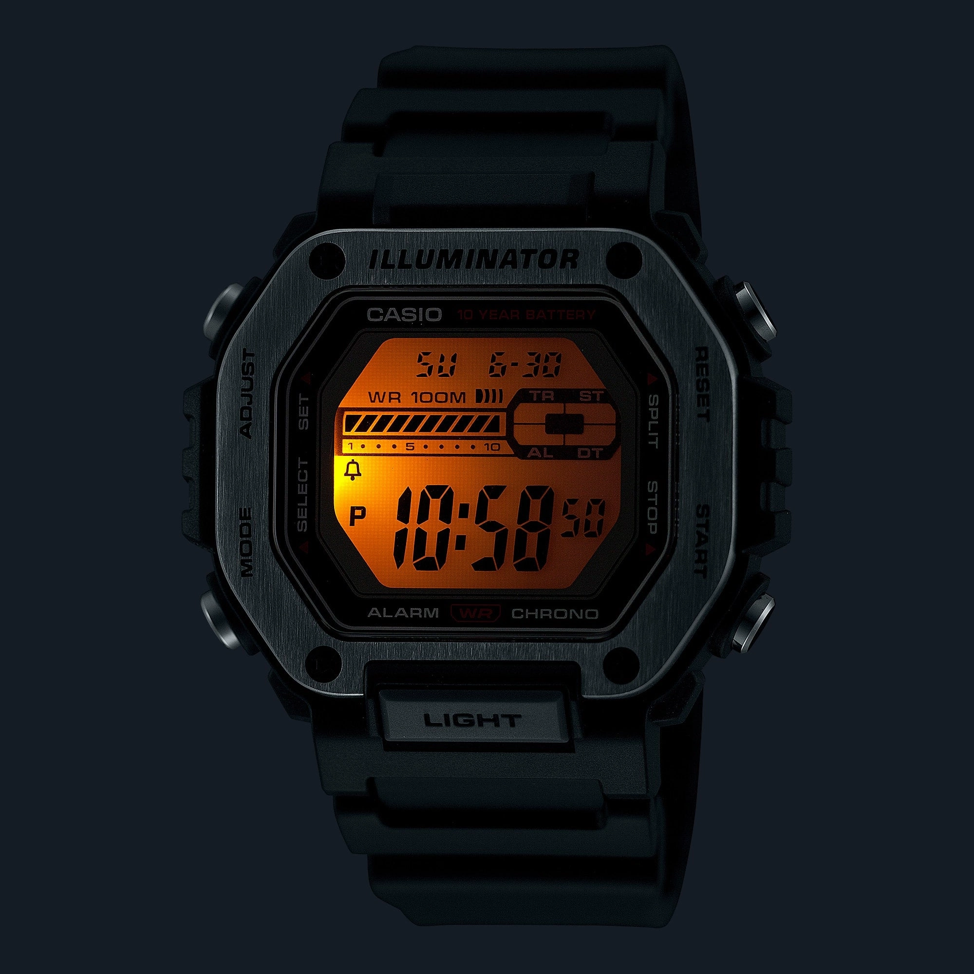 Casio Black Resin Band Watch MWD110H-1A