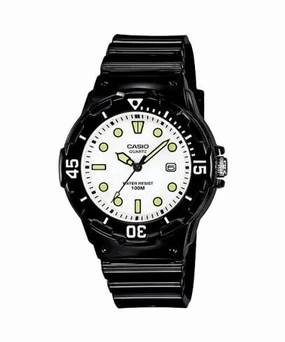 Casio Classic Diver Analog Black Resin Watch LRW200H-7E1