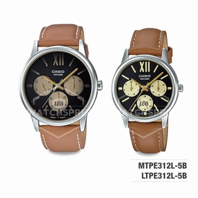 Casio Couple Leather Watch LTPE312L-5B MTPE312L-5B