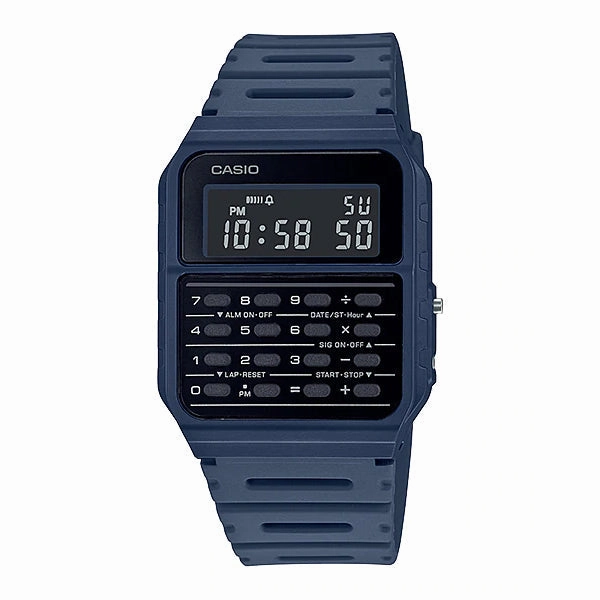 Casio Data Bank Calculator Blue Resin Band Watch CA53WF-2B CA-53WF-2B