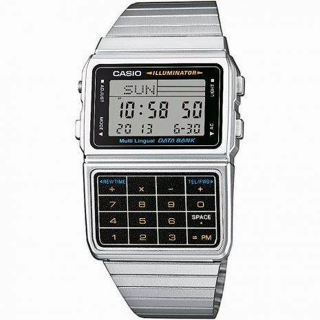 Casio DBC-611-1D Silver Stainless Calculator Watch for Men and Women