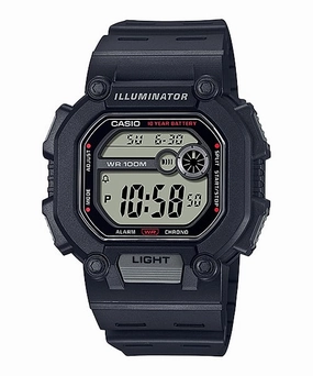 Casio Digital Grey Dial Black Resin Band Watch W737H-1A