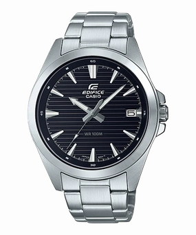 Casio Edifice 3 Hands Analog Black Dial EFV140D-1A