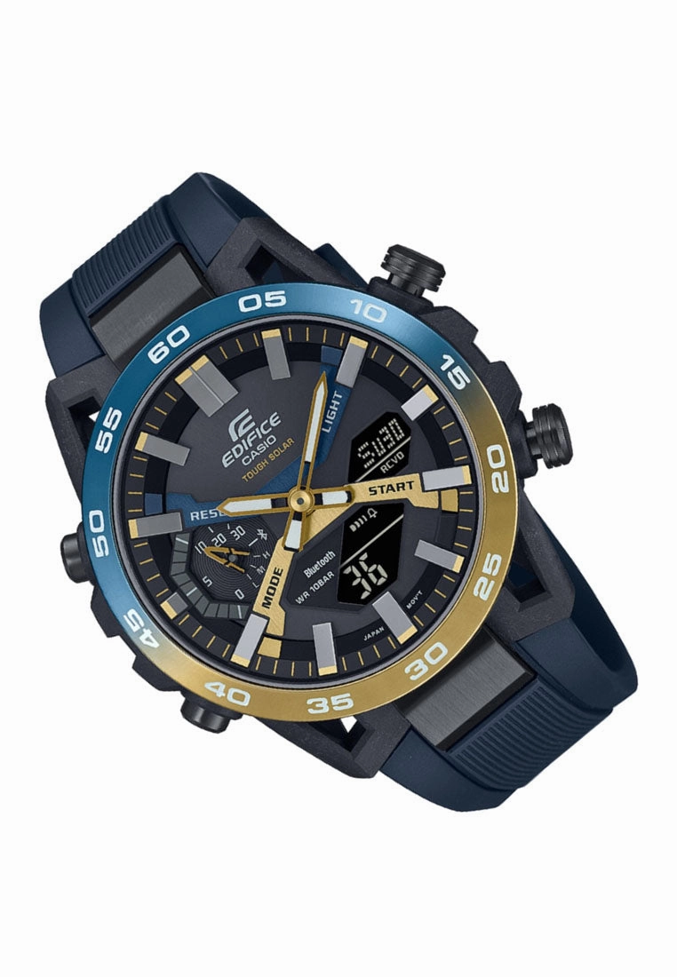 Casio Edifice ECB-2000NP-1A Digital Analog Rubber Strap Solar Watch For Men