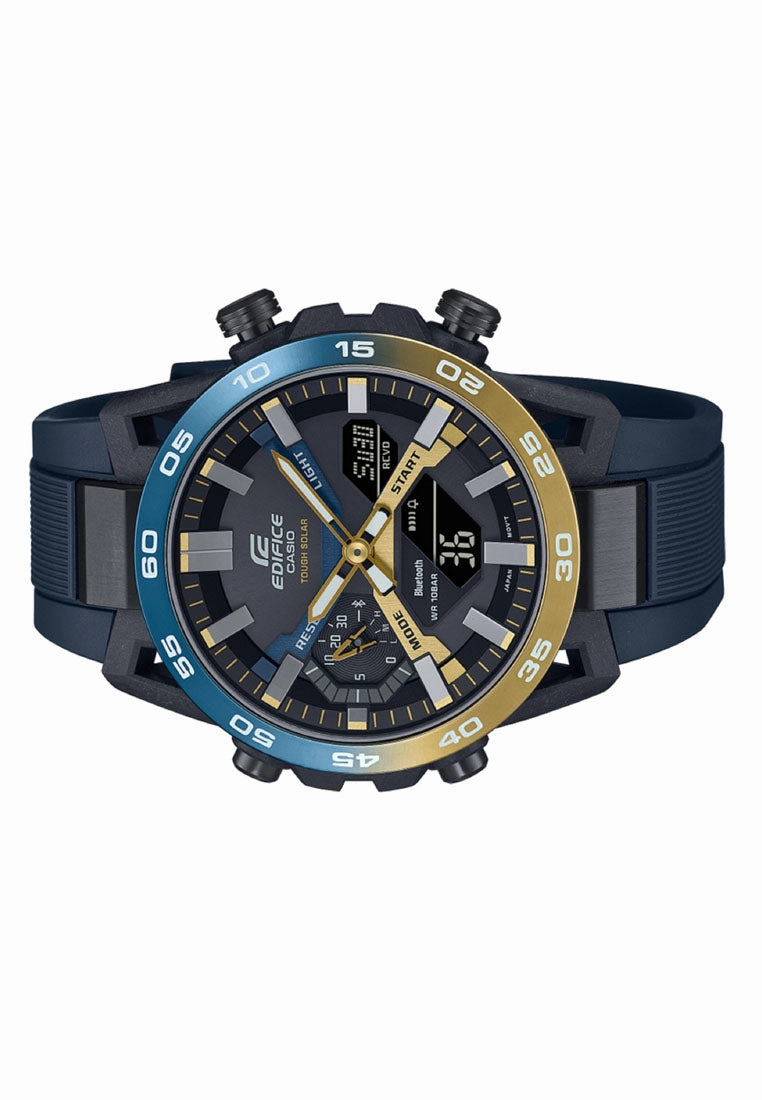Casio Edifice ECB-2000NP-1A Digital Analog Rubber Strap Solar Watch For Men