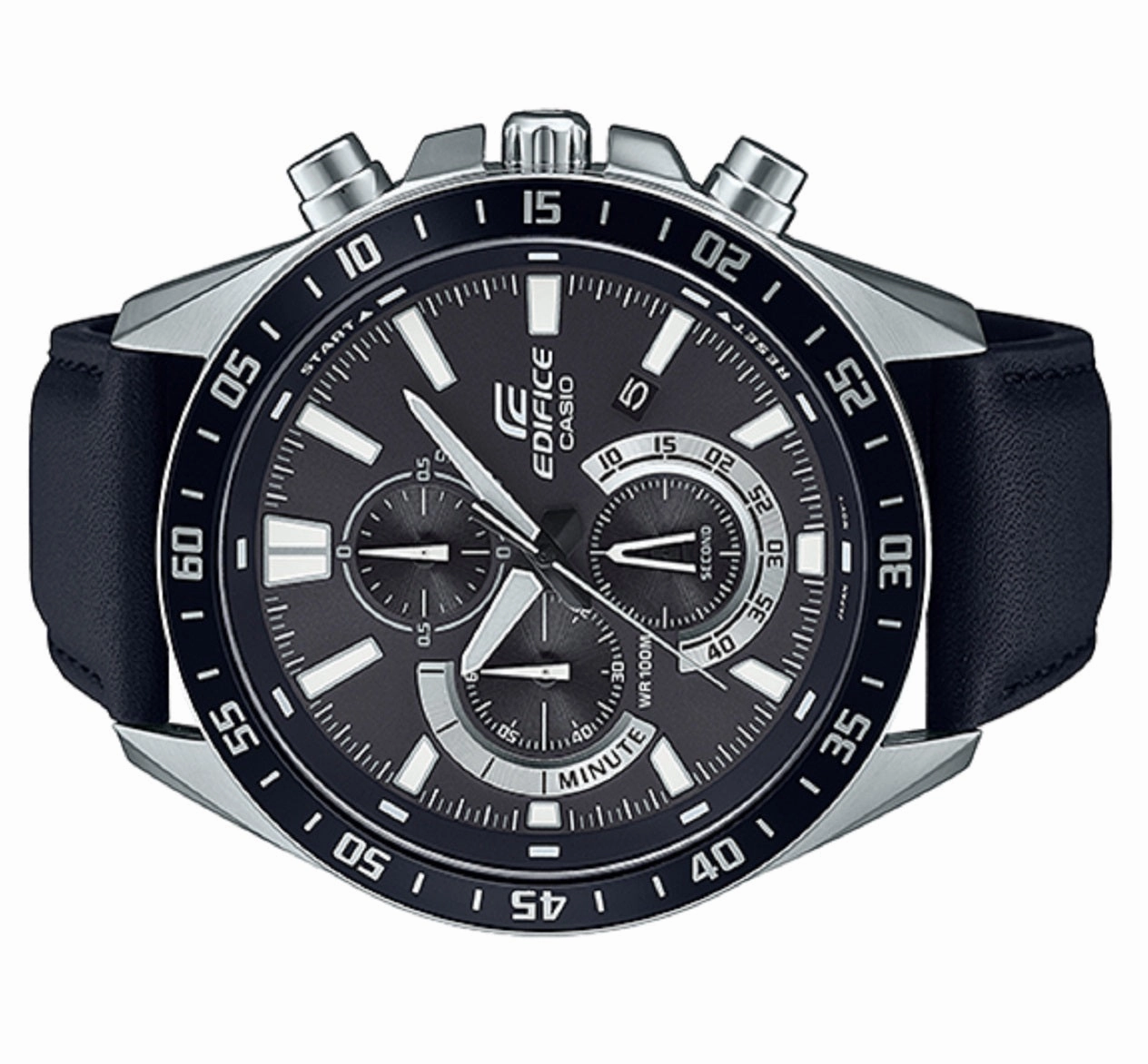 Casio Edifice EFV-620L-1A Chronograph Leather Strap Watch For Men
