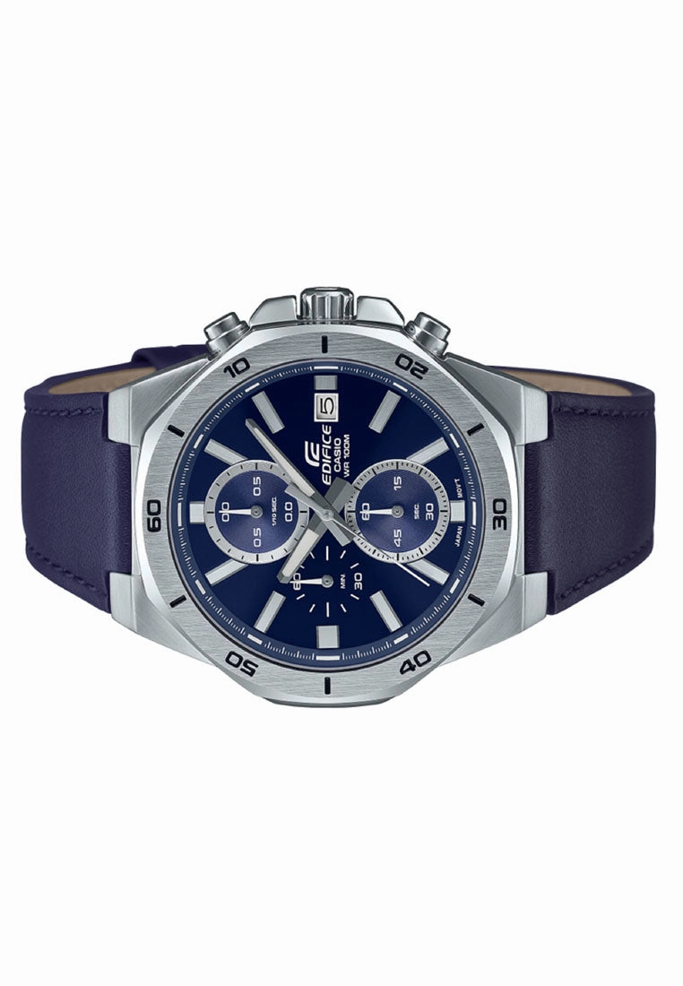 Casio Edifice EFV-640L-2A Chronograph Leather Strap Watch For Men