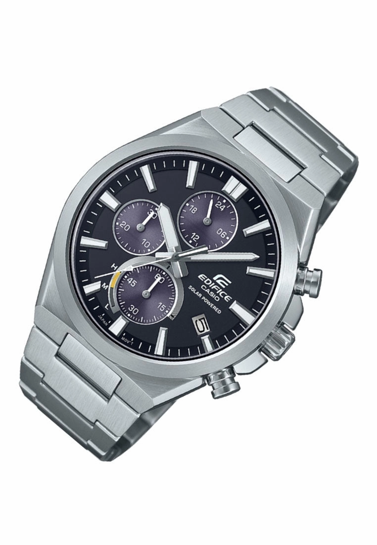 Casio EQS-950D-1A Solar Powered Chronograph Stainless Steel Strap Watch for Men