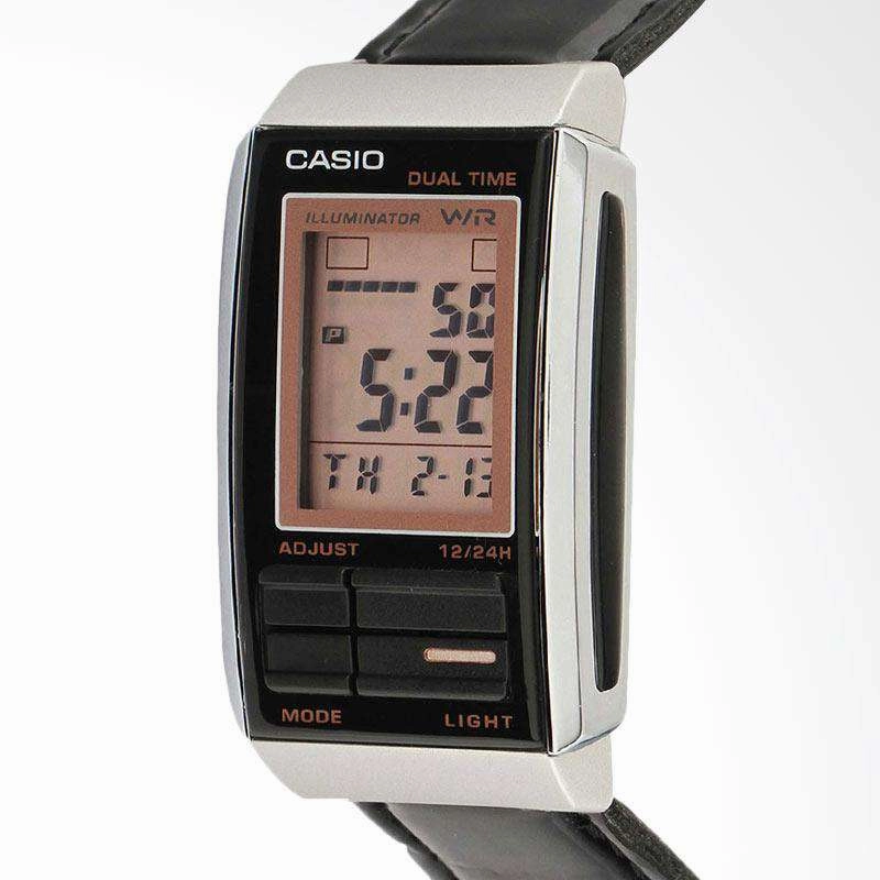 Casio Futurist LA-201WBL-1A Black Leather Strap for Women
