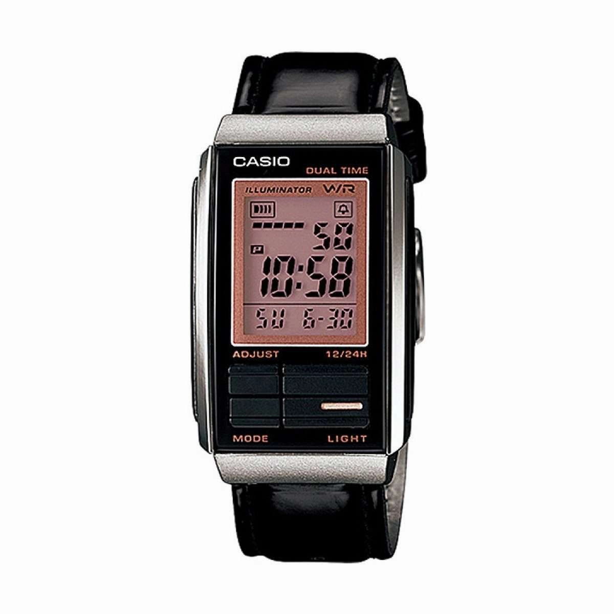 Casio Futurist LA-201WBL-1A Black Leather Strap for Women