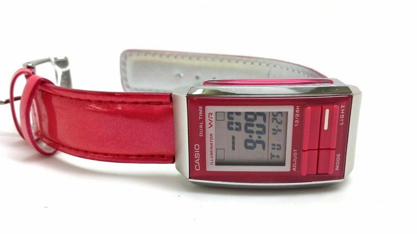 Casio Futurist LA-201WBL-4A Pink Leather Strap for Women