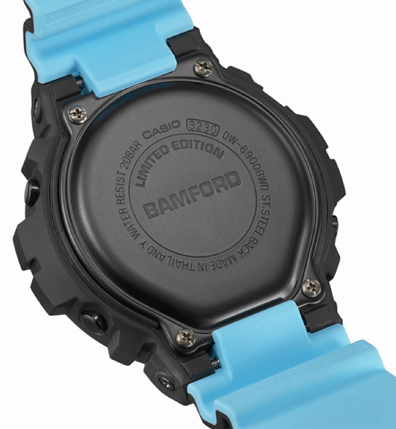 Casio G-shock DW-6900BWD-1DR Bamford Digital Rubber Strap Watch For Men
