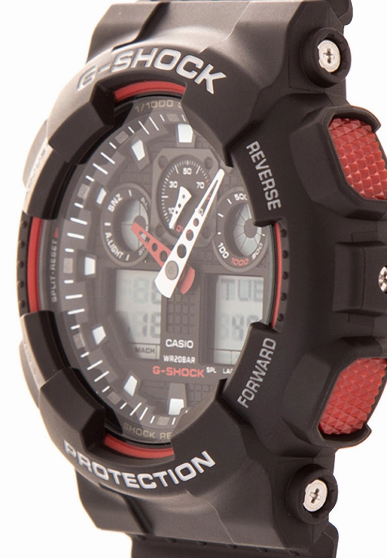 Casio G-shock GA-100-1A4DR Digital Analog Rubber Strap Watch For Men