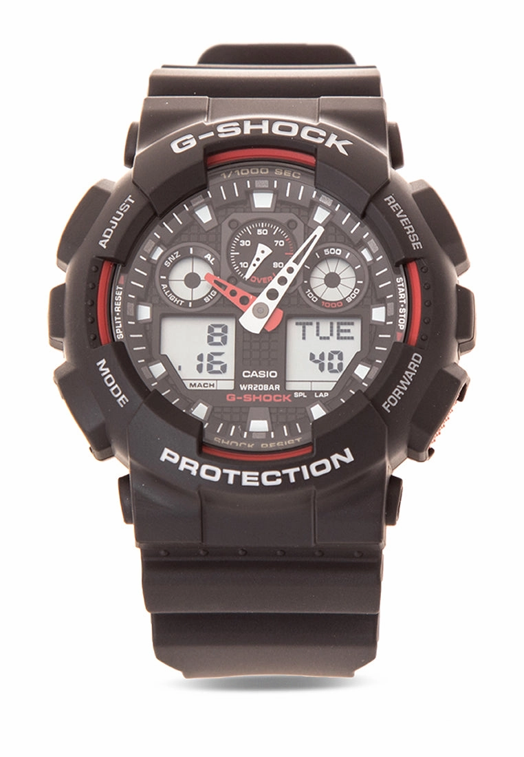 Casio G-shock GA-100-1A4DR Digital Analog Rubber Strap Watch For Men