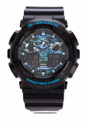 Casio G-shock GA-100CB-1A Digital Analog Rubber Strap Watch For Men