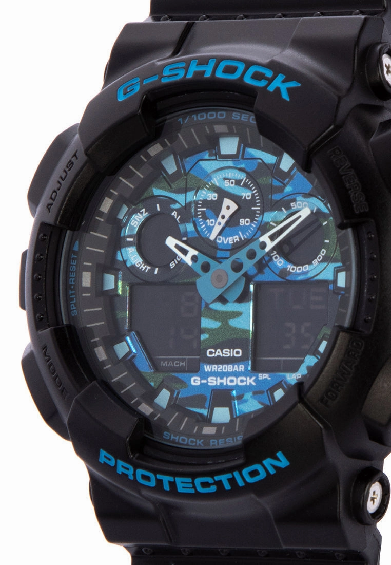 Casio G-shock GA-100CB-1A Digital Analog Rubber Strap Watch For Men