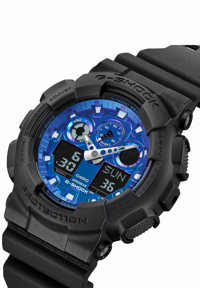 Casio G-shock GA-100FL-1A Digital Analog Rubber Strap Watch for Men