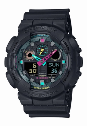 Casio G-shock GA-100MF-1A Digital Analog Rubber Strap Watch for Men