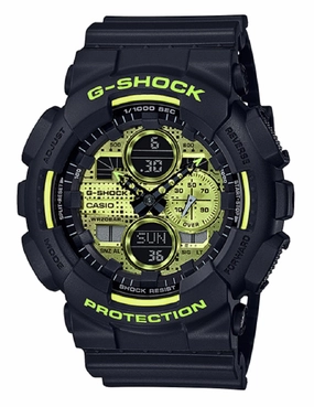 Casio G-shock GA-140DC-1A Digital Analog Rubber Strap Watch For Men