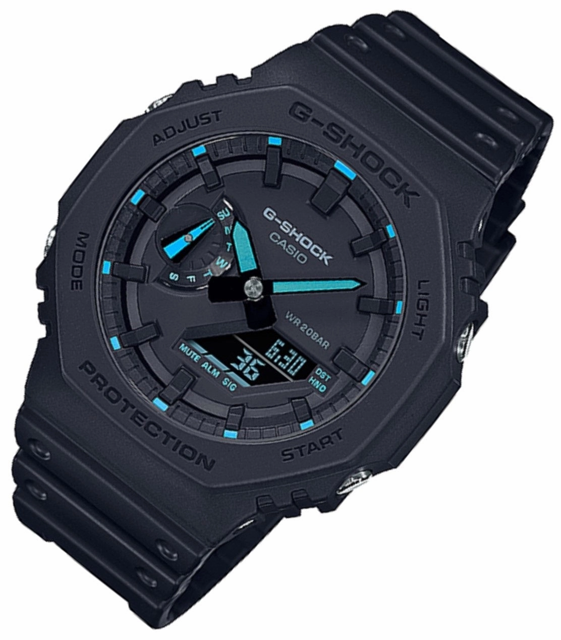 Casio G-shock GA-2100-1A2 Digital Analog Rubber Strap Watch For Men