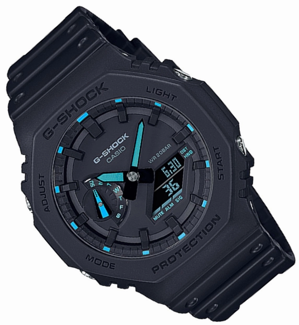 Casio G-shock GA-2100-1A2 Digital Analog Rubber Strap Watch For Men