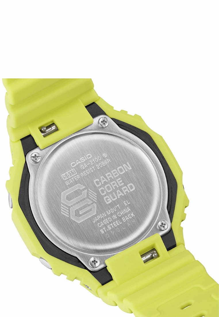 Casio G-shock GA-2100-9A9 Digital Analog Rubber Strap Watch For Men