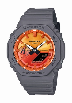 Casio G-shock GA-2100FL-8A Digital Analog Rubber Strap Watch for Men