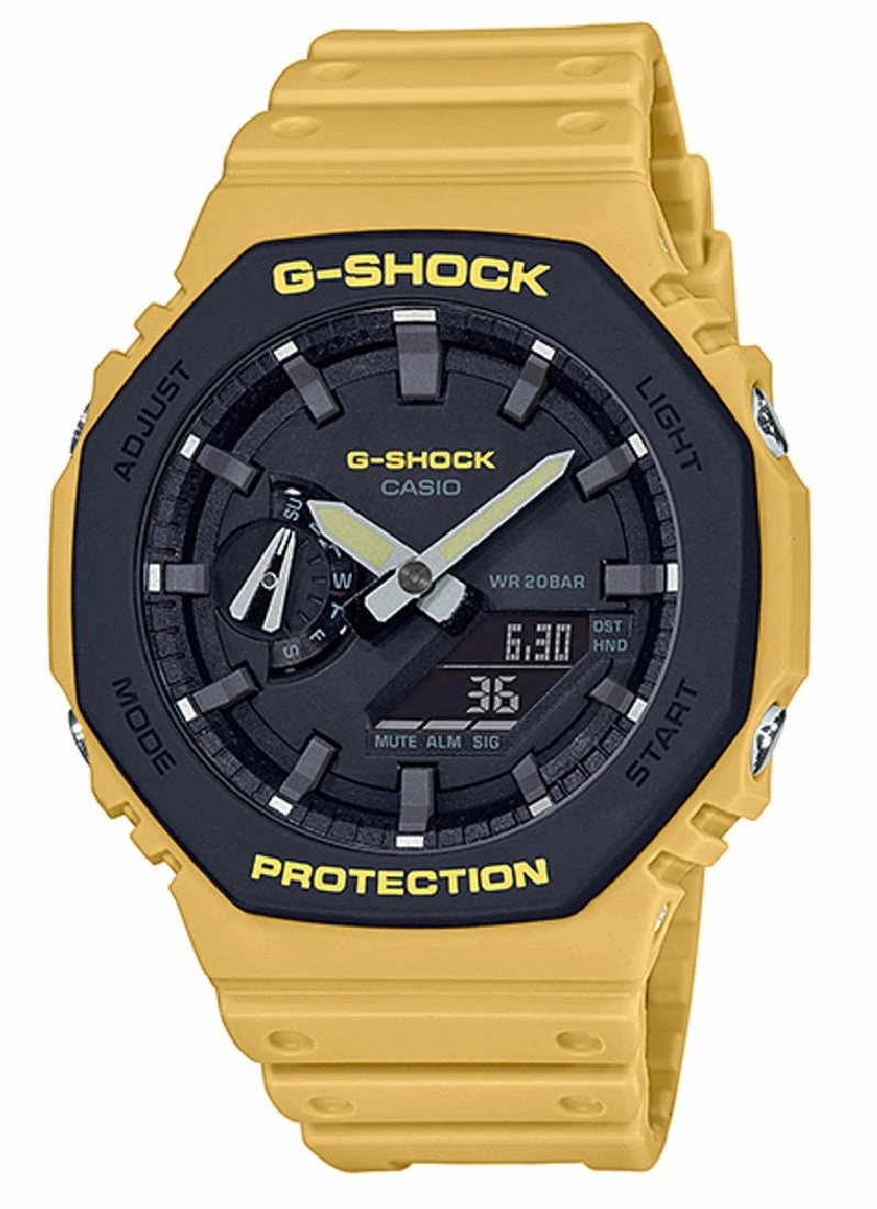 Casio G-shock GA-2110SU-9A Digital Analog Rubber Strap Watch For Men