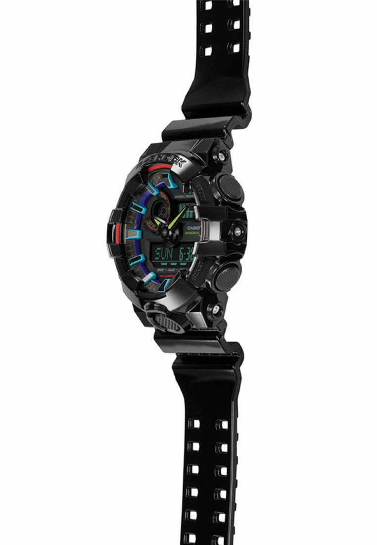 Casio G-shock GA-700RGB-1A Digital Analog Rubber Strap Watch For Men