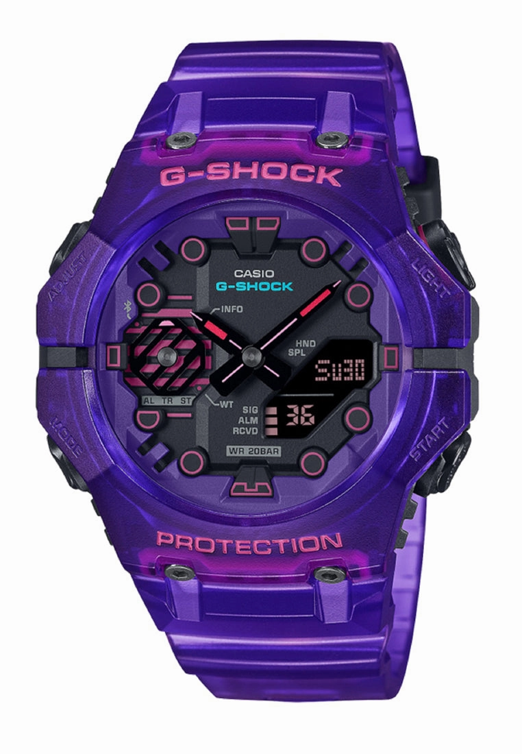 Casio G-shock GA-B001CBRS-6A Digital Analog Rubber Strap Bluetooth Watch For Men