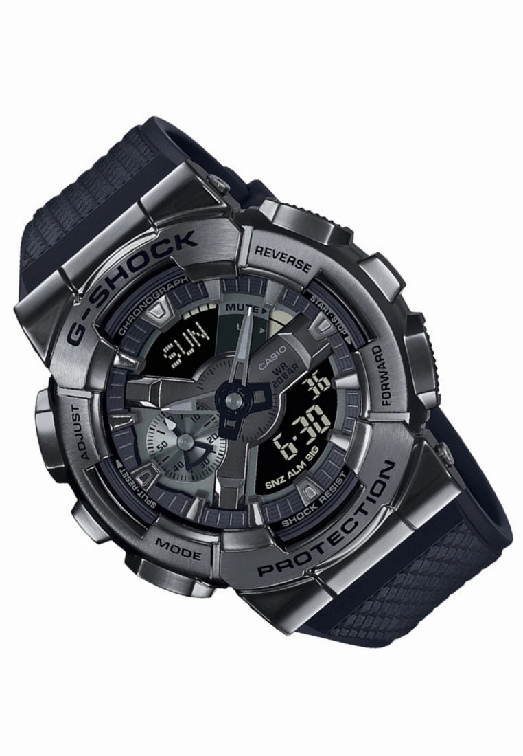Casio G-shock GM-110BB-1A Digital Analog Rubber Strap Watch