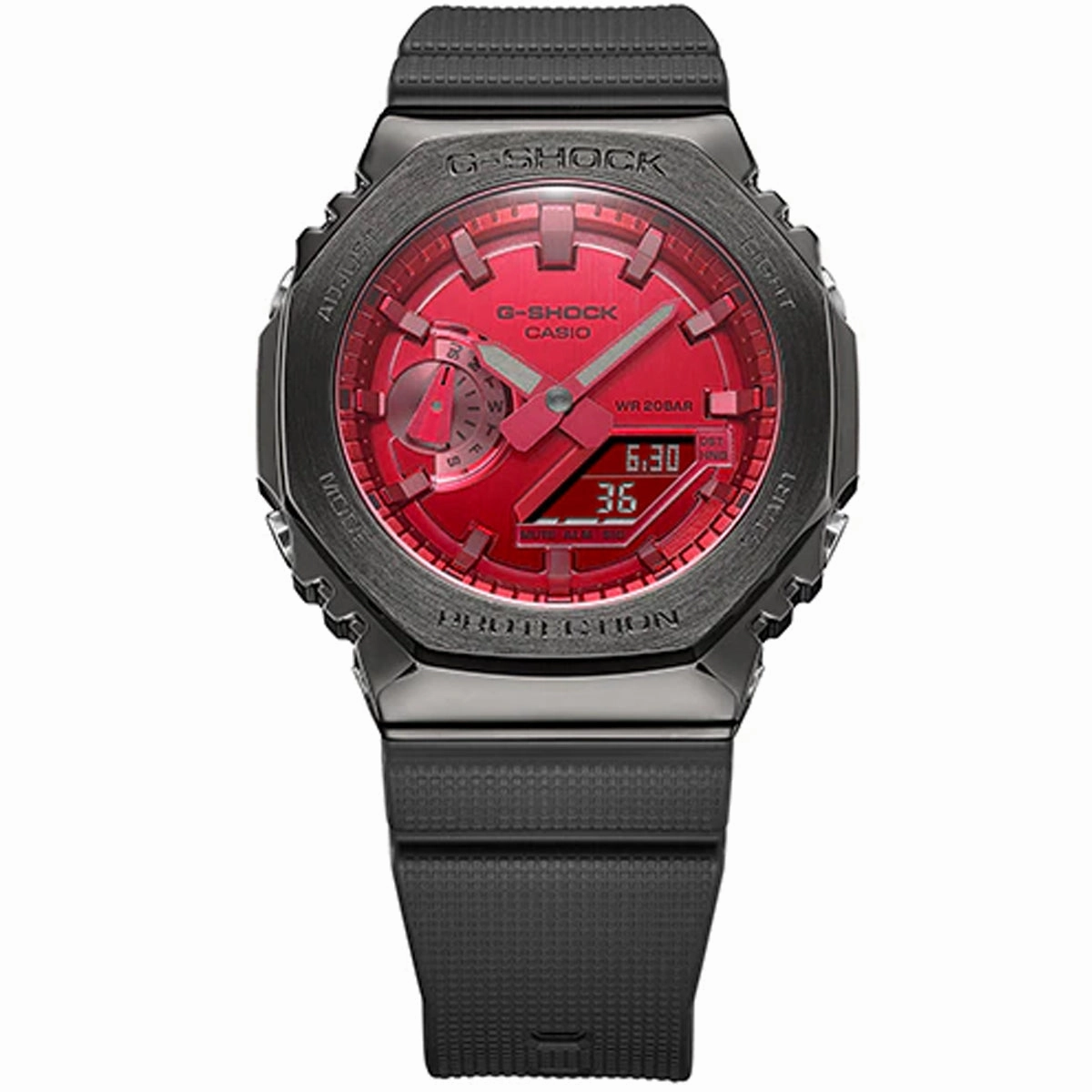Casio G-shock GM-2100B-4A Digital Analog Rubber Strap Watch