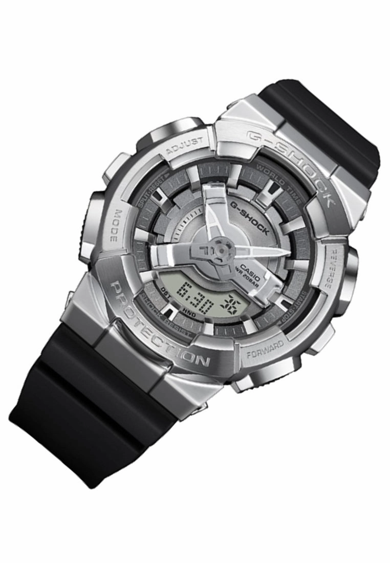 Casio G-shock GM-S110-1A Digital Analog Rubber Strap Watch