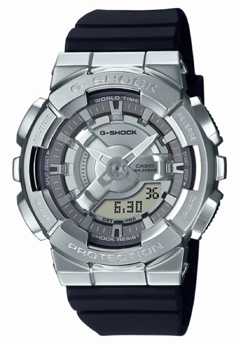 Casio G-shock GM-S110-1A Digital Analog Rubber Strap Watch