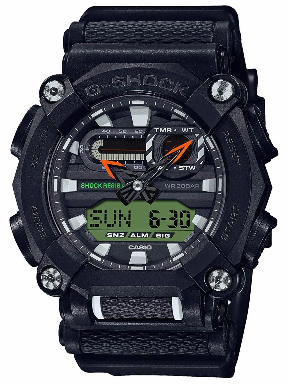 Casio G-Shock HEAVY DUTY With Extra Interchangeable Strap Mens Watch GA900E-1A3