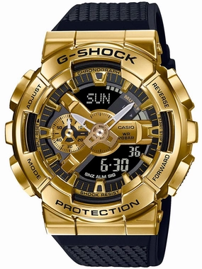 Casio G-Shock Metal Bezel GM110G-1A9 Mens Watch Gold/Black