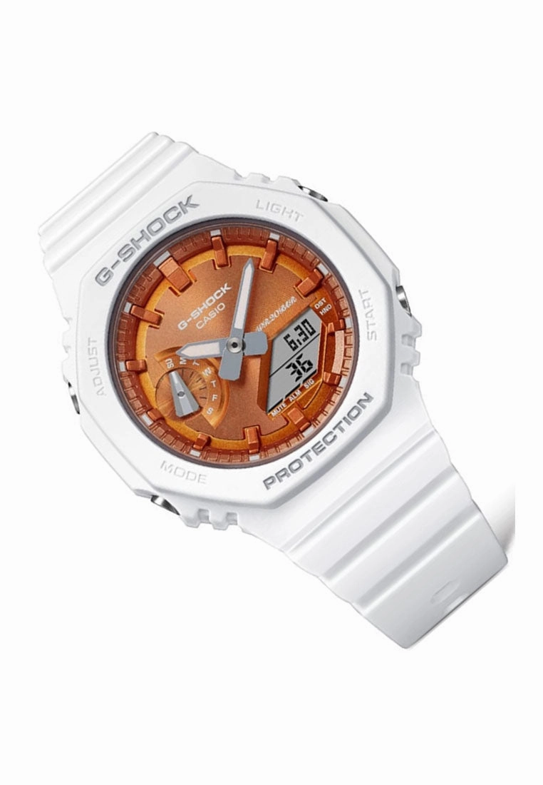 Casio GMA-S2100WS-7A Digital Analog Rubber Strap Watch for Women