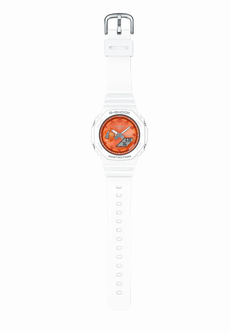 Casio GMA-S2100WS-7A Digital Analog Rubber Strap Watch for Women