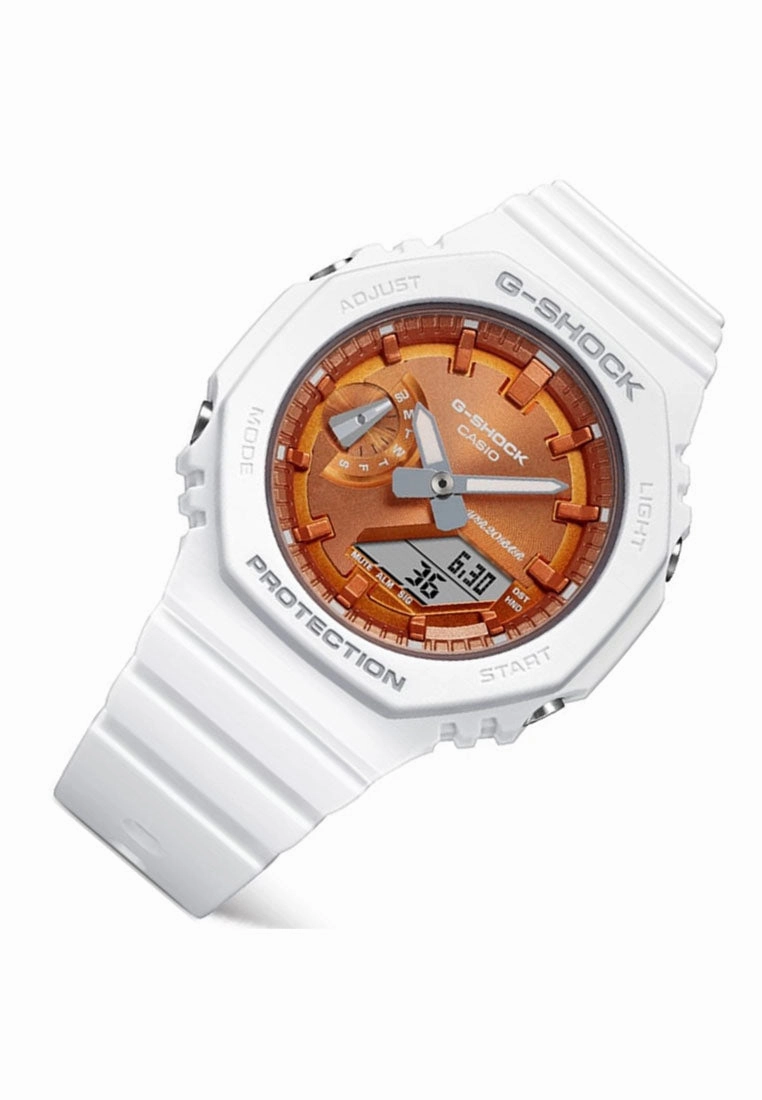 Casio GMA-S2100WS-7A Digital Analog Rubber Strap Watch for Women