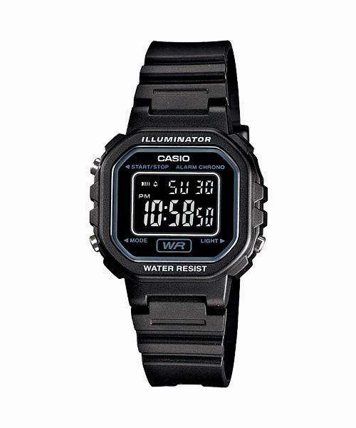 Casio LA-20WH-1BDF Black Resin Watch for Women
