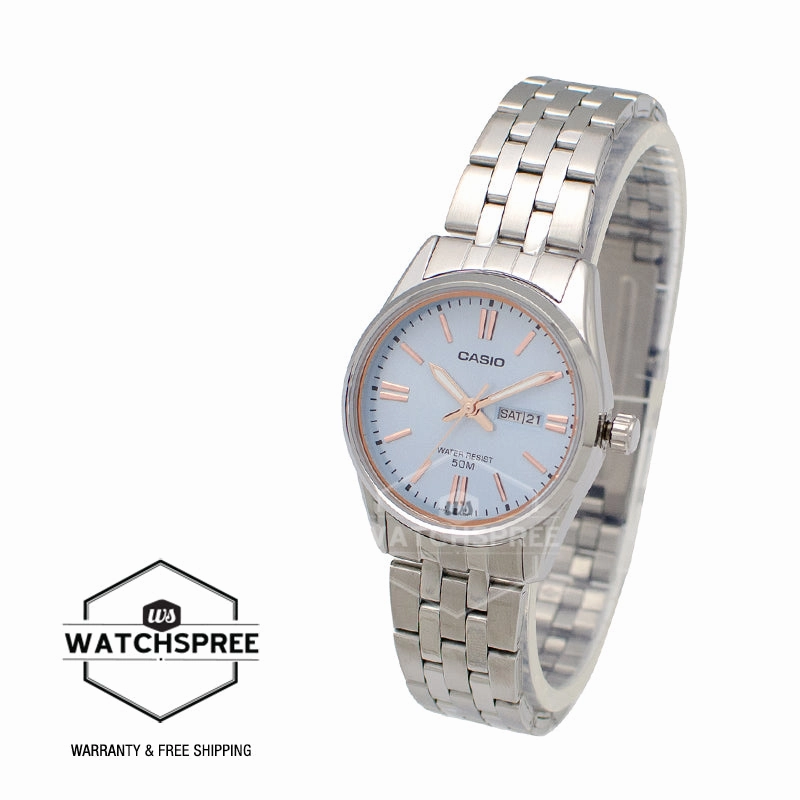 Casio Ladies' Standard Analog Silver Stainless Steel Band Watch LTP1335D-2A LTP-1335D-2A