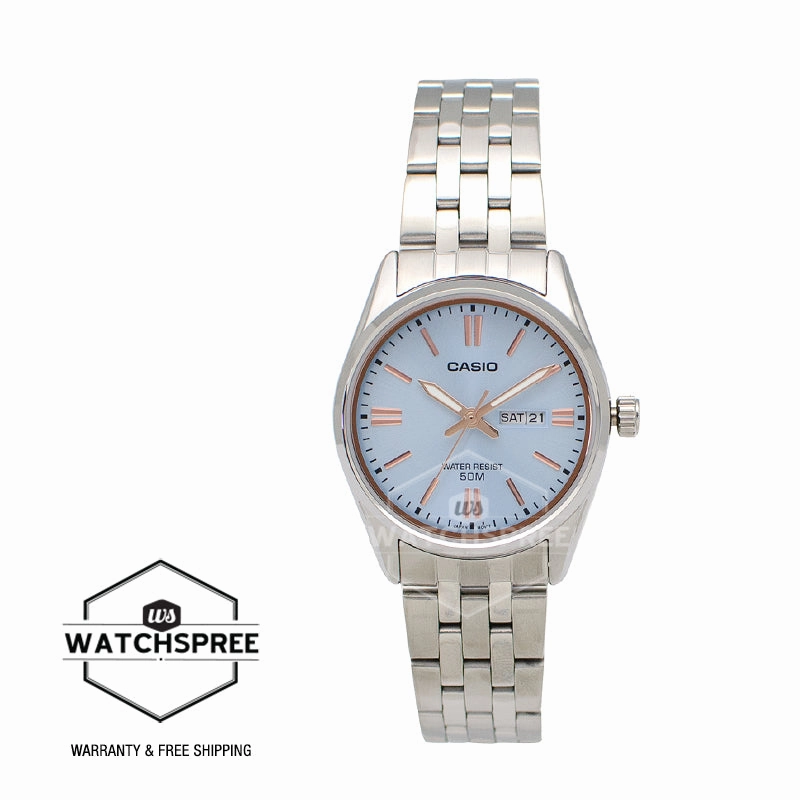 Casio Ladies' Standard Analog Silver Stainless Steel Band Watch LTP1335D-2A LTP-1335D-2A