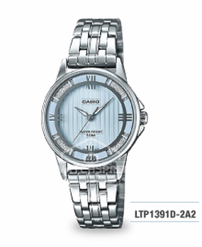 Casio Ladies' Standard Analog Silver Stainless Steel Band Watch LTP1391D-2A2 LTP-1391D-2A2